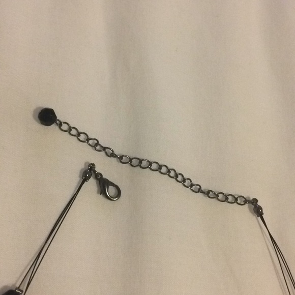 Tri-Layer Formal Bead and Wire Necklace - Picture 3 of 3